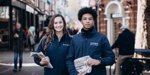 Goedbetaalde bijbaan: Sales Agents aan het werk voor het Telegraaf project.