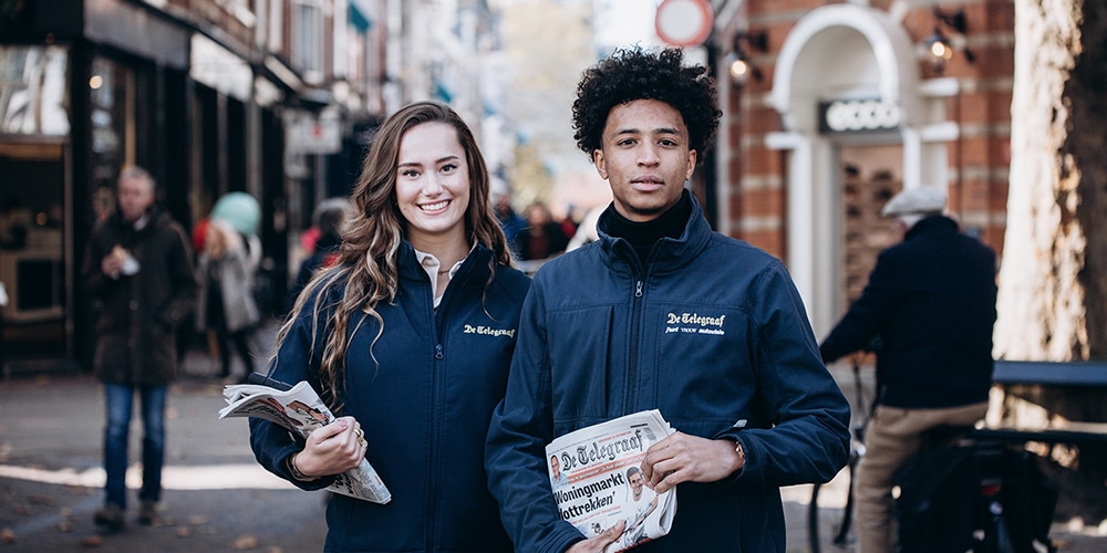 Goedbetaalde bijbaan: Sales Agents aan het werk voor het Telegraaf project.