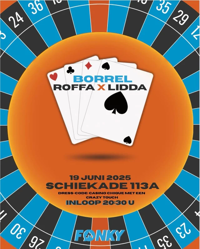 ✨🎰Rotterdam x Leiden🎰✨  ♥️♣️ Twee vestigingen, één feest🥃!
We zetten alles in op een avond vol casino-, good vibes en een stijlvolle zwart-rode sfeer. Let the good times roll! 🎲  🫵 Ben jij erbij?
Meld je dan snel aan voor de gastenlijst bij jouw kantoorteam.  👉 Heb je vragen over de Russian Roulette, kan je bij  Mylou of Meike terecht. Meer info volgt snel!✨  #FonkyBorrel #LeidenMeetsRotterdam #CasinoNight #FonkyVibes #Fonky #casino